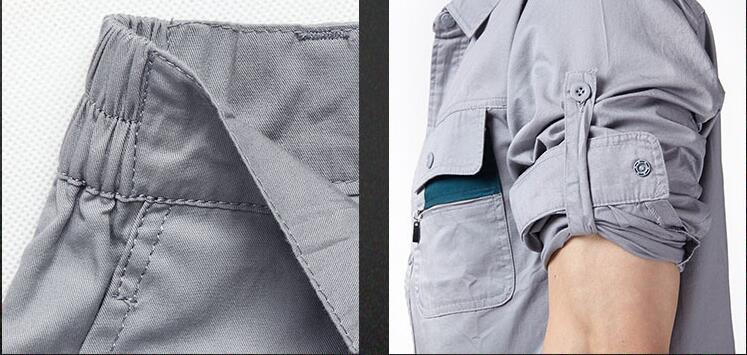 夏季長(cháng)袖薄款工作服定做