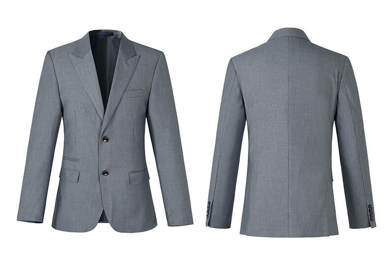 男士灰色兩?？坜k公室工服MZN-A01款定制