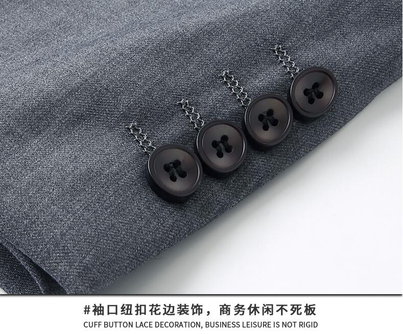 女士灰色工服定做袖扣細節圖