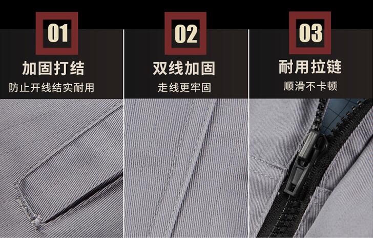 定做帶反光條防靜電工作服細節圖展示
